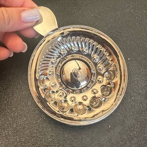 Silver coated tastevin wine tasting personal cup